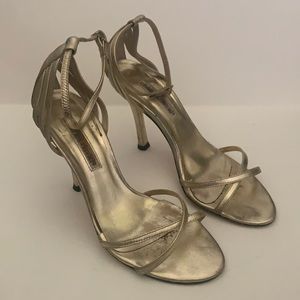 Charles David Gold Strappy Heels
